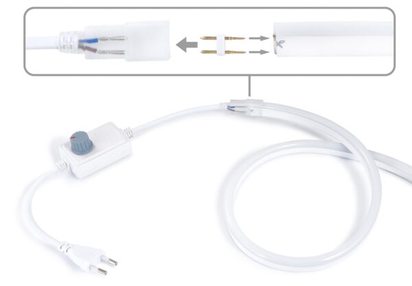 Ściemniacz manualny do Neon LED 230V 8x16