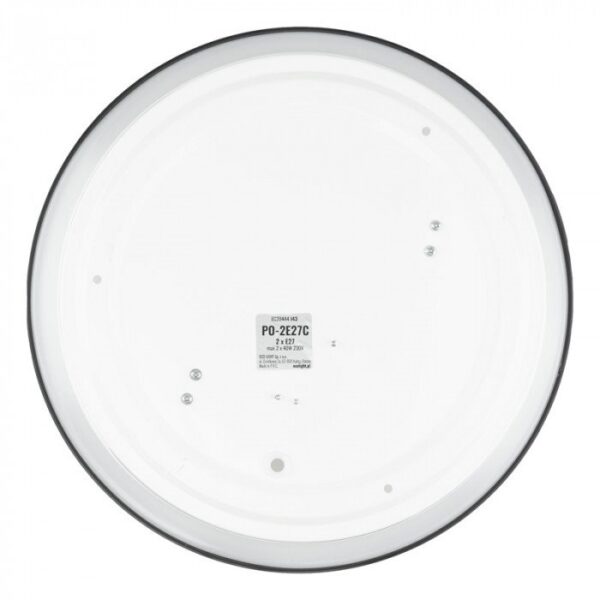 Plafon 2xE27 czarny okrągły 31cm