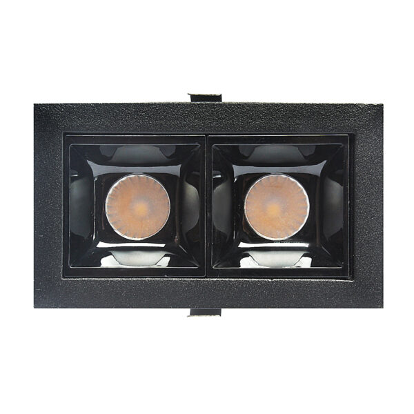 580_3 Lampa LED wpuszczana LEX 2-points 4W 3000K czarna