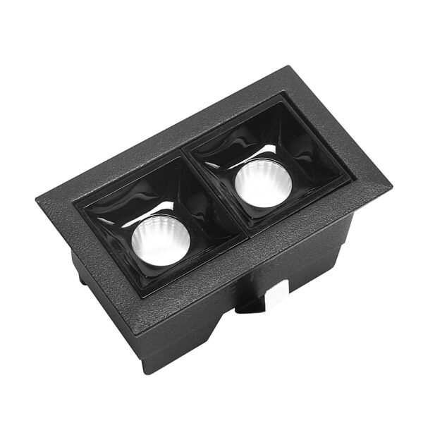 580_5 Lampa LED wpuszczana LEX 2-points 4W 3000K czarna