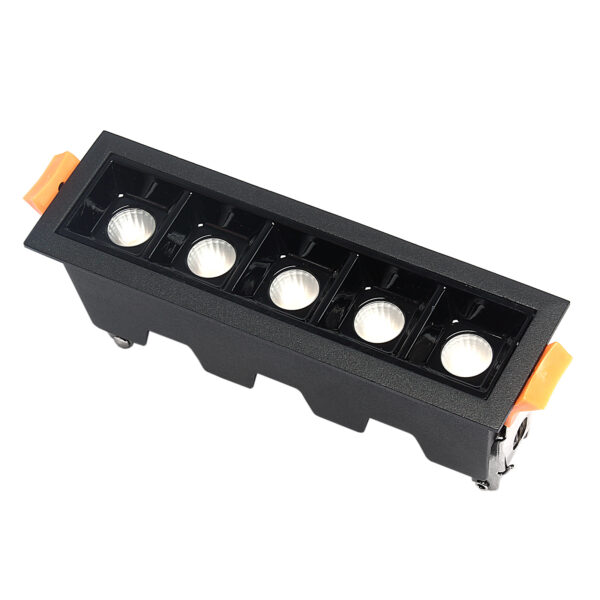 Lampa LED wpuszczana LEX 5-points 10W 3000K czarna