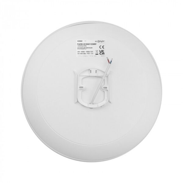 Plafon LED okrągły 32W czarny/biały 2400lm 4000K