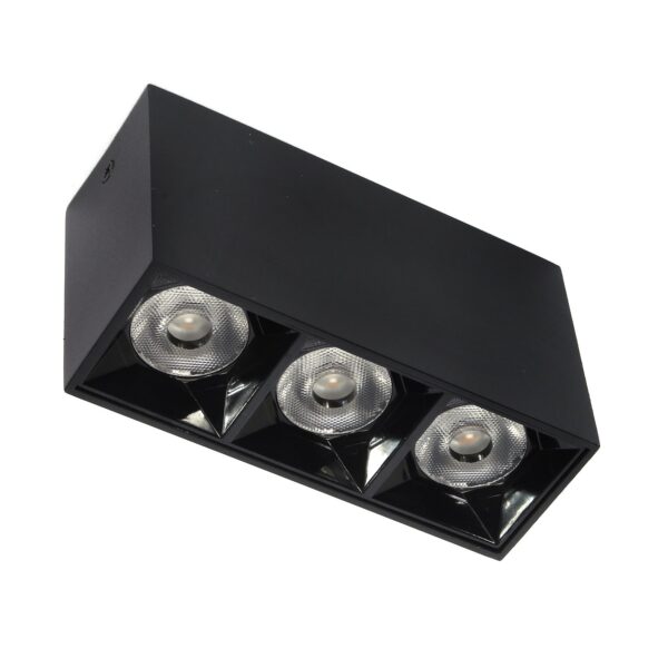 Lampa LED natynkowa LEX 3-points 9W 3000K czarna