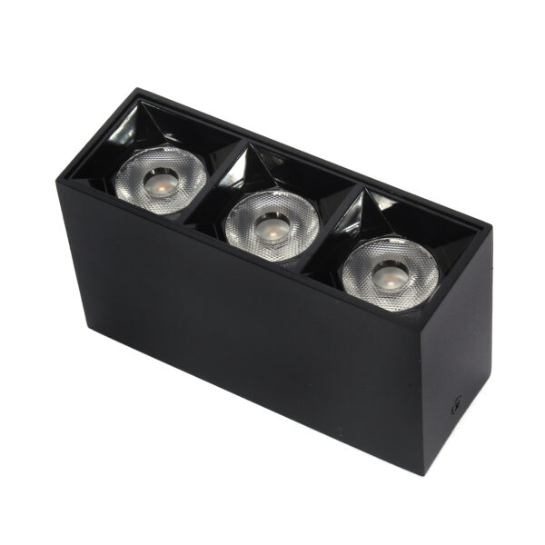 Lampa LED natynkowa LEX 3-points 9W 3000K czarna