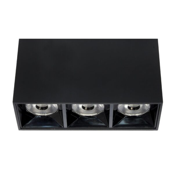 Lampa LED natynkowa LEX 3-points 9W 4000K czarna