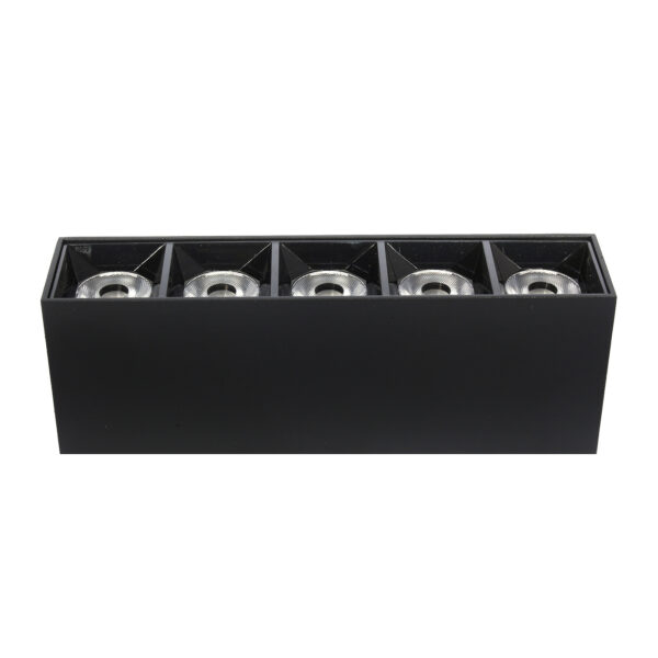 Lampa LED natynkowa LEX 5-points 15W 4000K czarna