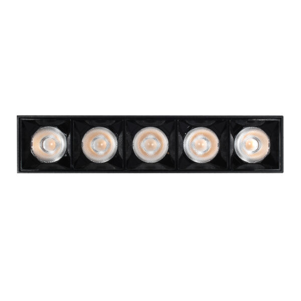 Lampa LED natynkowa LEX 5-points 15W 4000K czarna