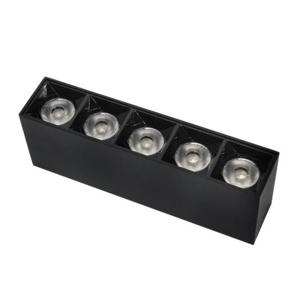 Lampa LED natynkowa LEX 5-points 15W 4000K czarna