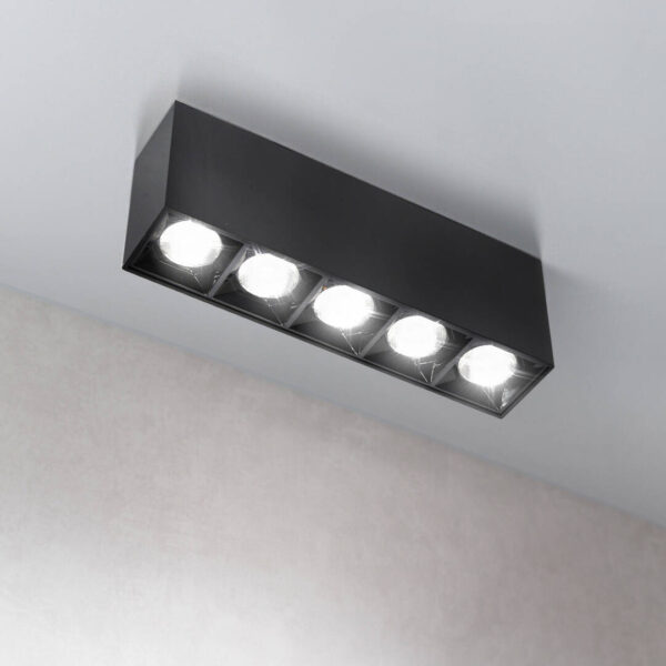 Lampa LED natynkowa LEX 5-points 15W 4000K czarna