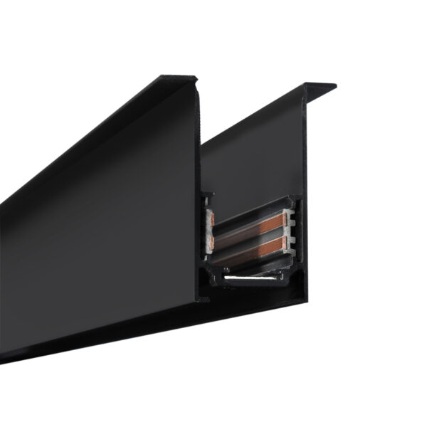 1108_2 Szyna Magnetyczna Black Line Wpuszczana z klipsami 200cm