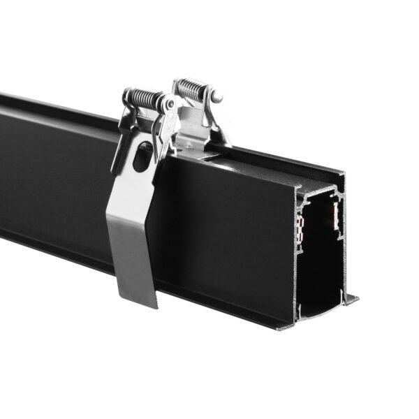 1108_5 Szyna Magnetyczna Black Line Wpuszczana z klipsami 200cm