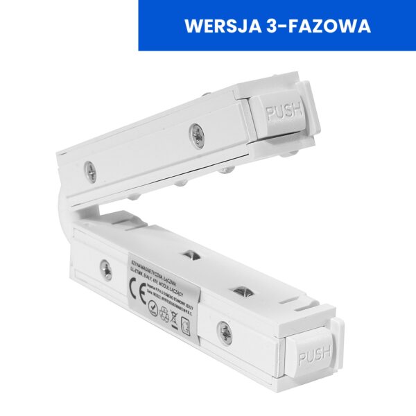 8e8558e7cc29d3866f2a1599d2008d11 Łącznik prosty do szyn magnetycznych 3-fazy Biały