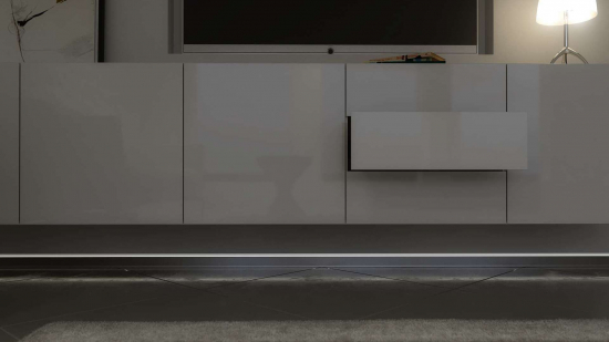 Profil LED przypodłogowy FLARO czarny lakierowany 3 m