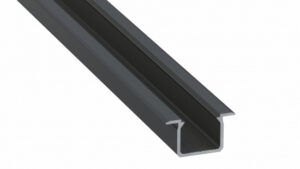 Profil LED typ U czarny 3 m – zestaw 10 sztuk