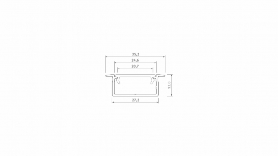 09b9b8b0b1a0708eeb8aa7da9ac7 Profil LED wpuszczany GEMI czarny anodowany 2 m