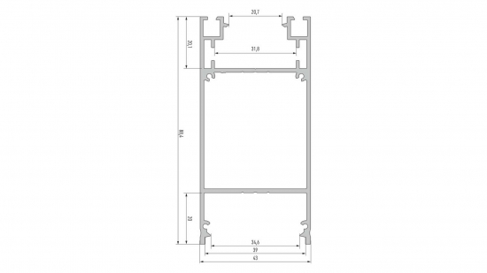 11f8b0ebeae3c46d98bc61044fba Profil LED nawierzchniowy DULIO czarny lakierowany 2 m