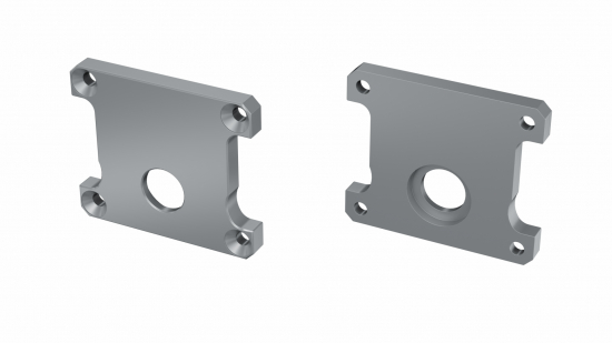 1513bdac6f407b61a0417b2f49a7 Zaślepka ALU do profilu FASSO srebrna z otworem