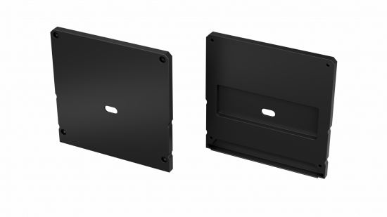 175784d8e880c230a743b4f28ba6 Zaślepka ALU do profili LARGO M2+LARGO czarna z otworem