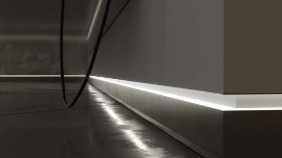 Profil LED przypodłogowy FLARO czarny lakierowany 3 m