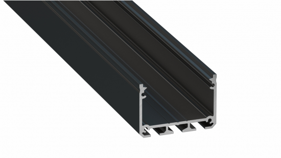 Profil LED nawierzchniowy ILEDO czarny lakierowany 2 m