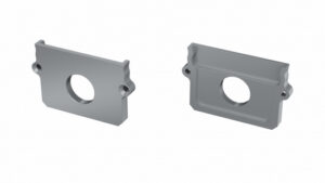 Zaślepka ALU do profilu STRADA M1 srebrna z otworem