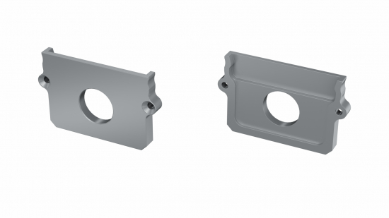 Zaślepka ALU do profilu STRADA M1 srebrna z otworem