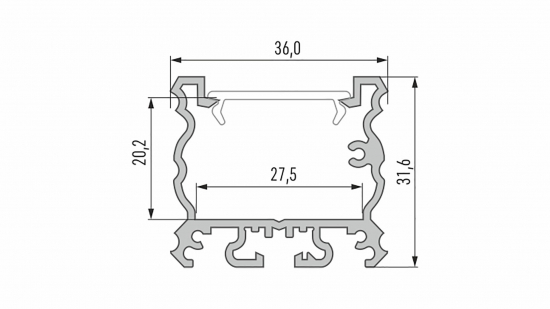 Profil LED nawierzchniowy TALIA czarny lakierowany 3 m