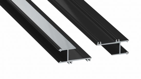 Profil LED krawędziowy APA12 czarny lakierowany 1 m