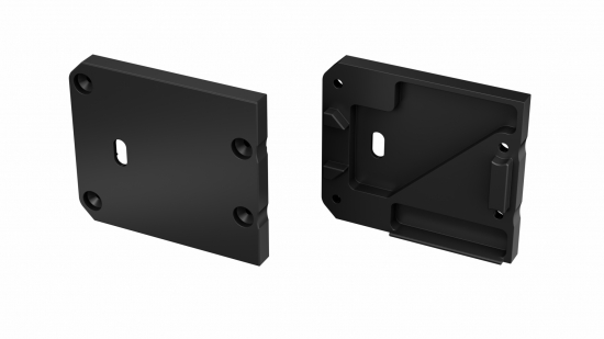 Zaślepka ALU do profilu UNICO czarna lewa z otworem