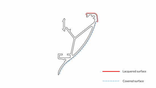 Profil LED przysufitowy CONVA czarny lakierowany 3 m