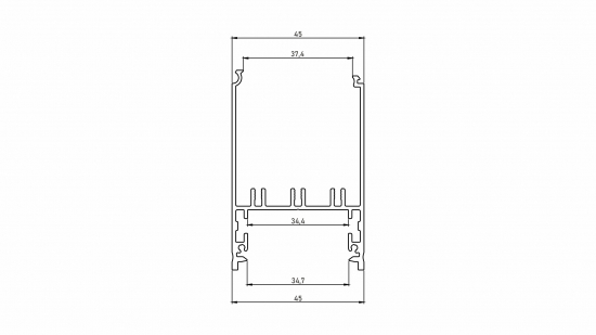 Profil LED nawierzchniowy FOLDO srebrny anodowany 2 m