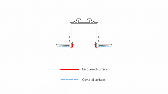 Profil LED wpuszczany SUBLI czarny lakierowany 2 m