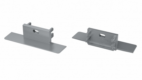 Zaślepka do profilu ZATI szara z otworem