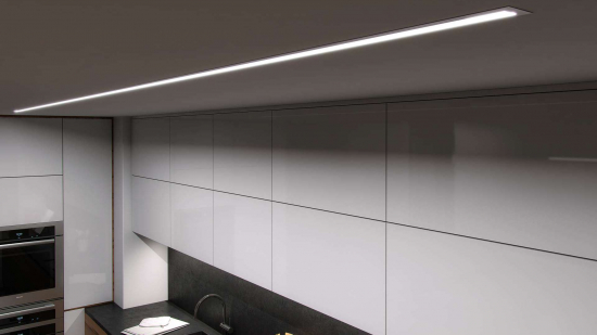 Profil LED wpuszczany inTALIA czarny lakierowany 1 m