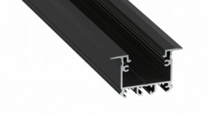 Profil LED wpuszczany inTALIA czarny lakierowany 3 m