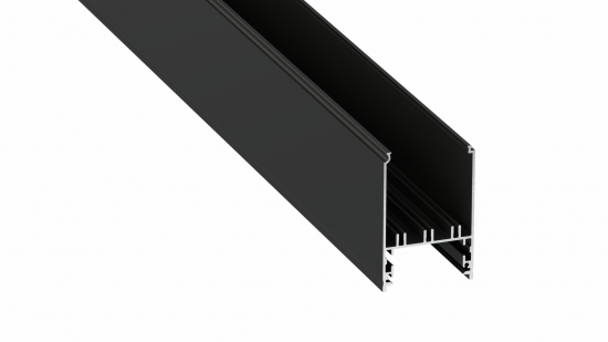 Profil LED nawierzchniowy FOLDO czarny anodowany 3 m