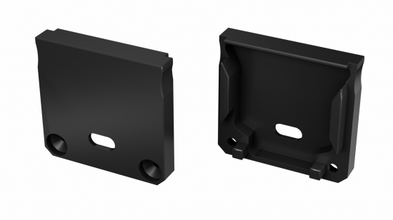 Zaślepka ALU do profilu DILEDA czarna z otworem