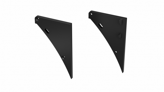 Zaślepka ALU do profilu LOGI czarna lewa z otworem