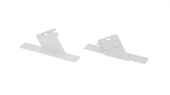 Zaślepka do profilu DUO biała prawa z otworem