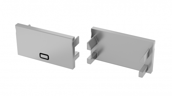 Zaślepka do profilu PLATO szara 2w1