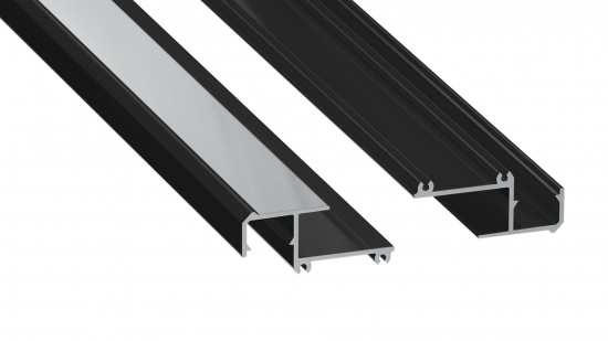 Profil LED krawędziowy IPA12 czarny lakierowany 2 m
