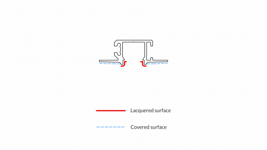 Profil LED wpuszczany GK MONO czarny lakierowany 2 m