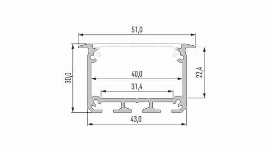 5a69cbba08528917bbf76b1a0647 Profil LED wpuszczany INSO czarny lakierowany 2 m