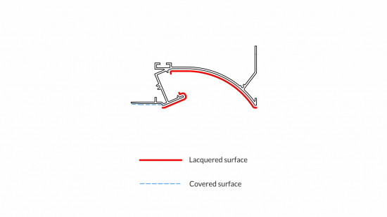 Profil LED sufitowy TOPO czarny lakierowany 3 m