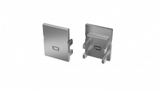 6651f63c97e409087e17fd750843 Zaślepka do profilu SLIMO szara 2w1