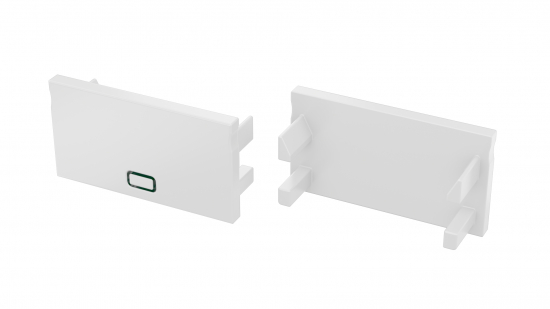 Zaślepka do profilu PLATO biała 2w1