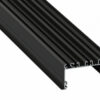 Profil LED szeroki wpuszcz. inLARGO czarny lakierowany 2 m