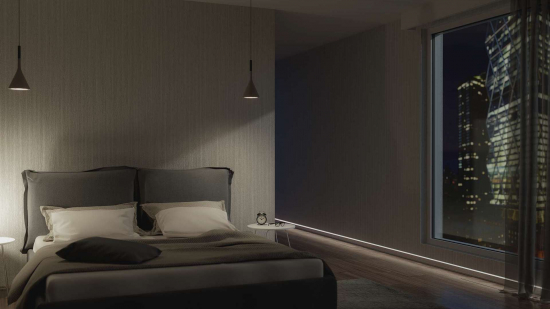 73bb4d7ffe3d513f8f7727ba0dab Profil LED przypodłogowy FLARO czarny lakierowany 1 m