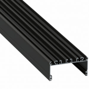 7451e292fe5d16f344cec5dd9b87 Profil LED szeroki nawierz. LARGO czarny lakierowany 3 m