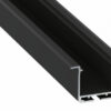 Profil LED wpuszczany inDILEDA czarny lakierowany 3 m